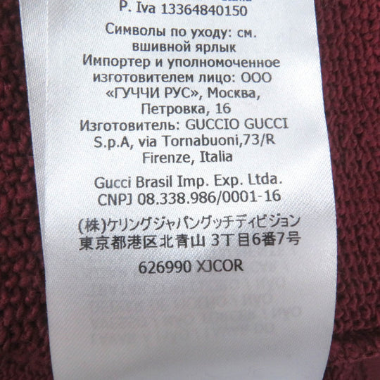 GUCCI sweat 626990 Main: 100% cotton Bordeaux mens L Used Authentic