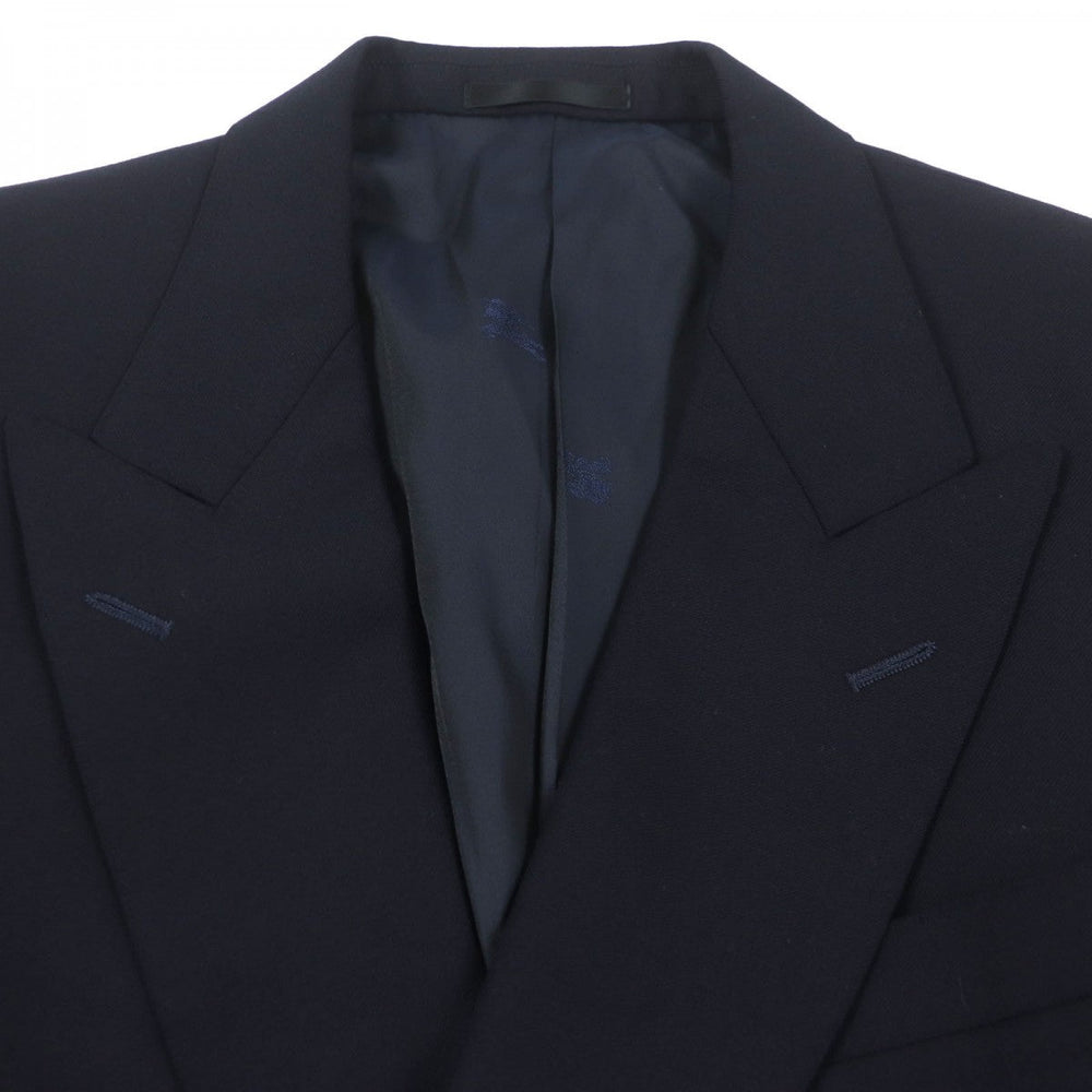 BURBERRY tailored jacket Outer: 99% wool, Outer: 1% acrylic, Lining: polyester, Lining: cupra, Sleeve lining: cupra Navy mens Used Authentic
