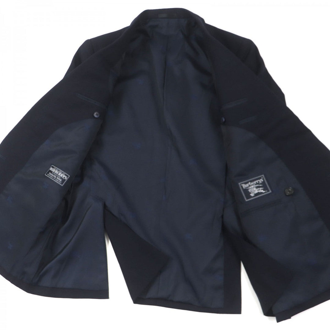 BURBERRY tailored jacket Outer: 99% wool, Outer: 1% acrylic, Lining: polyester, Lining: cupra, Sleeve lining: cupra Navy mens Used Authentic