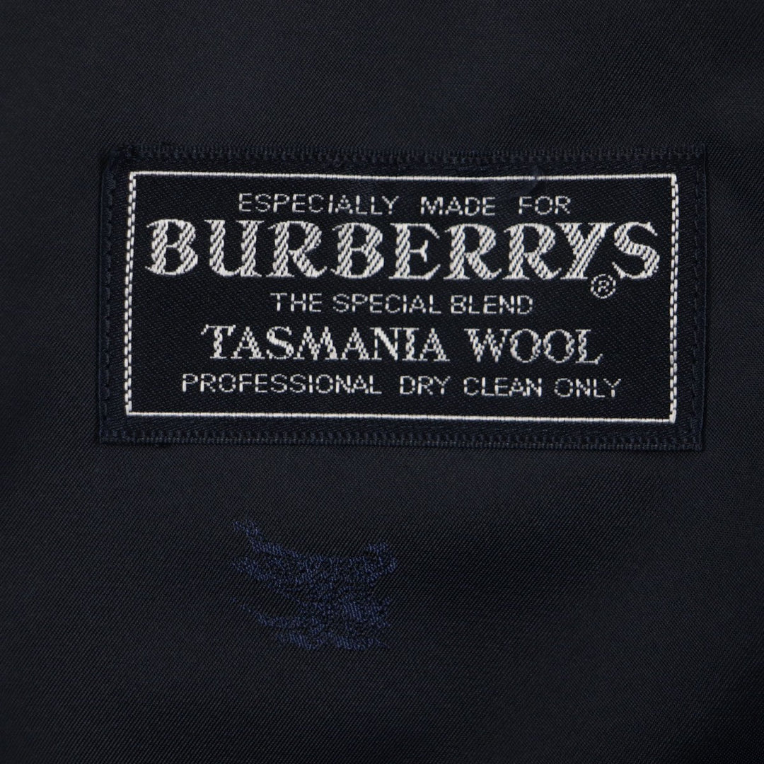 BURBERRY tailored jacket Outer: 99% wool, Outer: 1% acrylic, Lining: polyester, Lining: cupra, Sleeve lining: cupra Navy mens Used Authentic