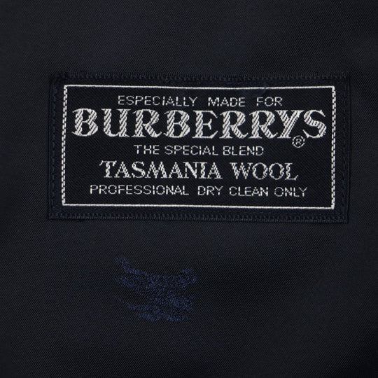 BURBERRY tailored jacket Outer: 99% wool, Outer: 1% acrylic, Lining: polyester, Lining: cupra, Sleeve lining: cupra Navy mens Used Authentic