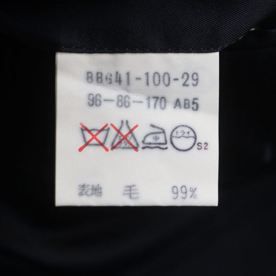 BURBERRY tailored jacket Outer: 99% wool, Outer: 1% acrylic, Lining: polyester, Lining: cupra, Sleeve lining: cupra Navy mens Used Authentic