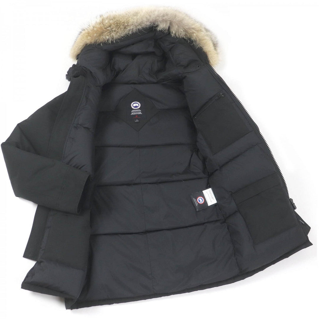 CANADA GOOSE Down jacket 3438JM Outer: 85% polyester, Outer: 15% cotton, Lining: 100% nylon, Filling: 80% down, Filling: 20% feather black Jasper Parka mens S Used Authentic