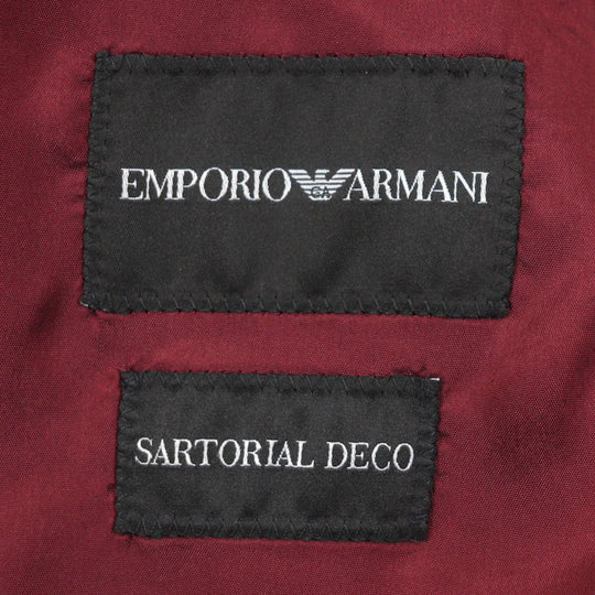 EMPORIO ARMANI setup Main: 100% wool, Lining: 68% acetate, Lining: 32% polyester, Sleeve lining: 100% viscose Navy TRAVEL ESSENTIAL SARTORIAL DECO mens 46 Used Authentic