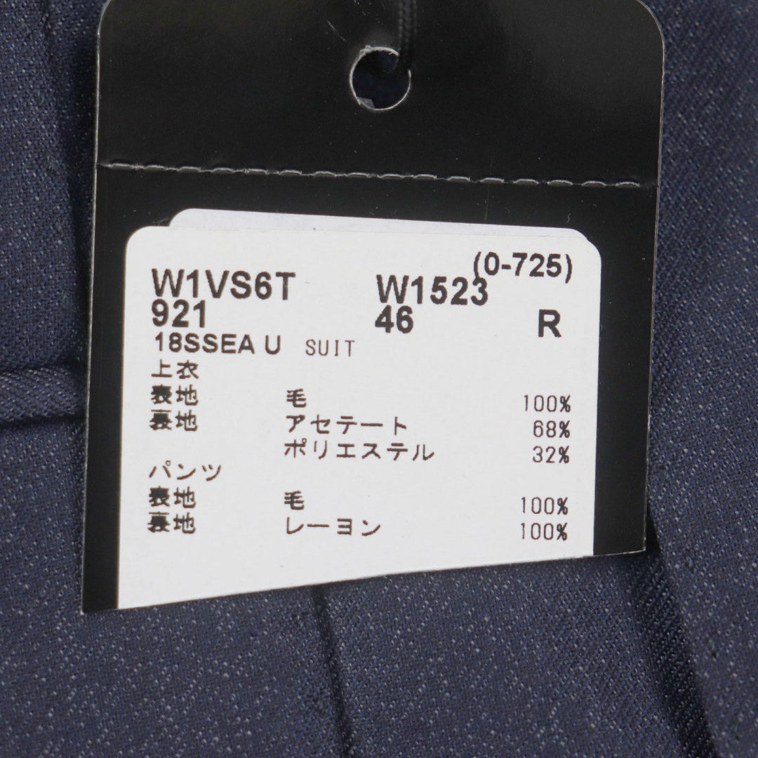 EMPORIO ARMANI setup Main: 100% wool, Lining: 68% acetate, Lining: 32% polyester, Sleeve lining: 100% viscose Navy TRAVEL ESSENTIAL SARTORIAL DECO mens 46 Used Authentic
