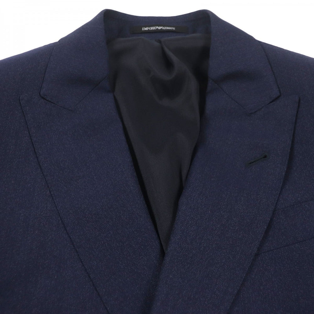 EMPORIO ARMANI setup Main: 100% wool, Lining: 68% acetate, Lining: 32% polyester, Sleeve lining: 100% viscose Navy TRAVEL ESSENTIAL SARTORIAL DECO mens 46 Used Authentic