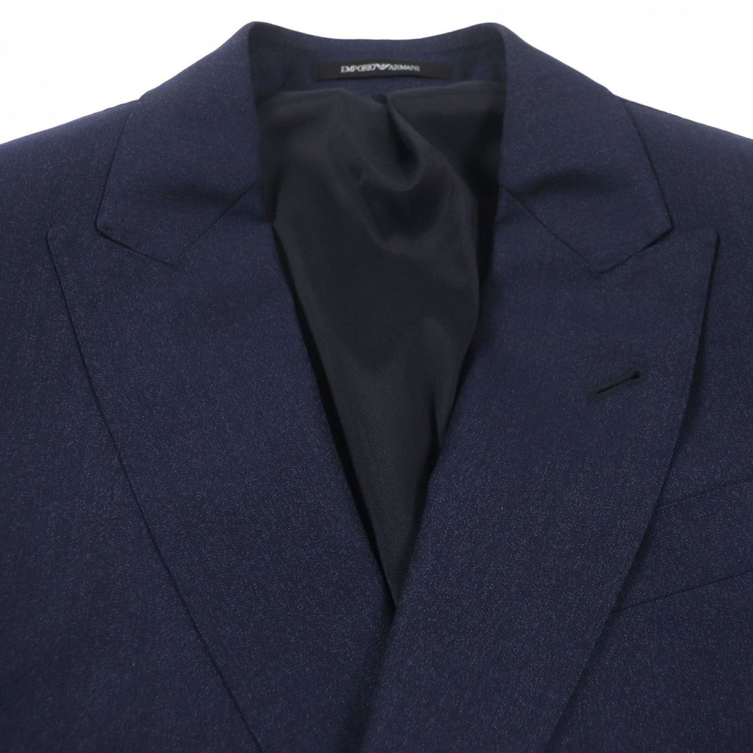 EMPORIO ARMANI setup Main: 100% wool, Lining: 68% acetate, Lining: 32% polyester, Sleeve lining: 100% viscose Navy TRAVEL ESSENTIAL SARTORIAL DECO mens 46 Used Authentic