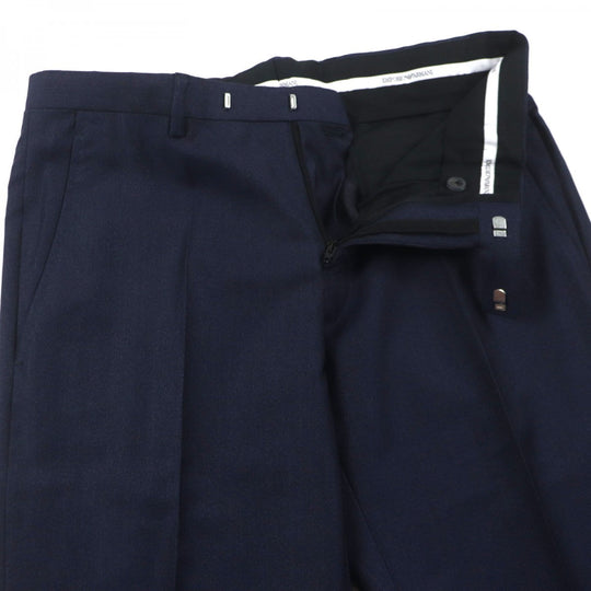 EMPORIO ARMANI setup Main: 100% wool, Lining: 68% acetate, Lining: 32% polyester, Sleeve lining: 100% viscose Navy TRAVEL ESSENTIAL SARTORIAL DECO mens 46 Used Authentic
