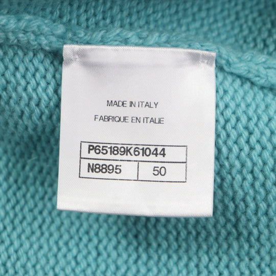 CHANEL sweater P65189 Main: 100% cashmere Light blue Women 50 Used Authentic