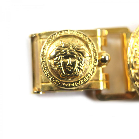 Gianni Versace bracelet metal Gold silver mens Used Authentic