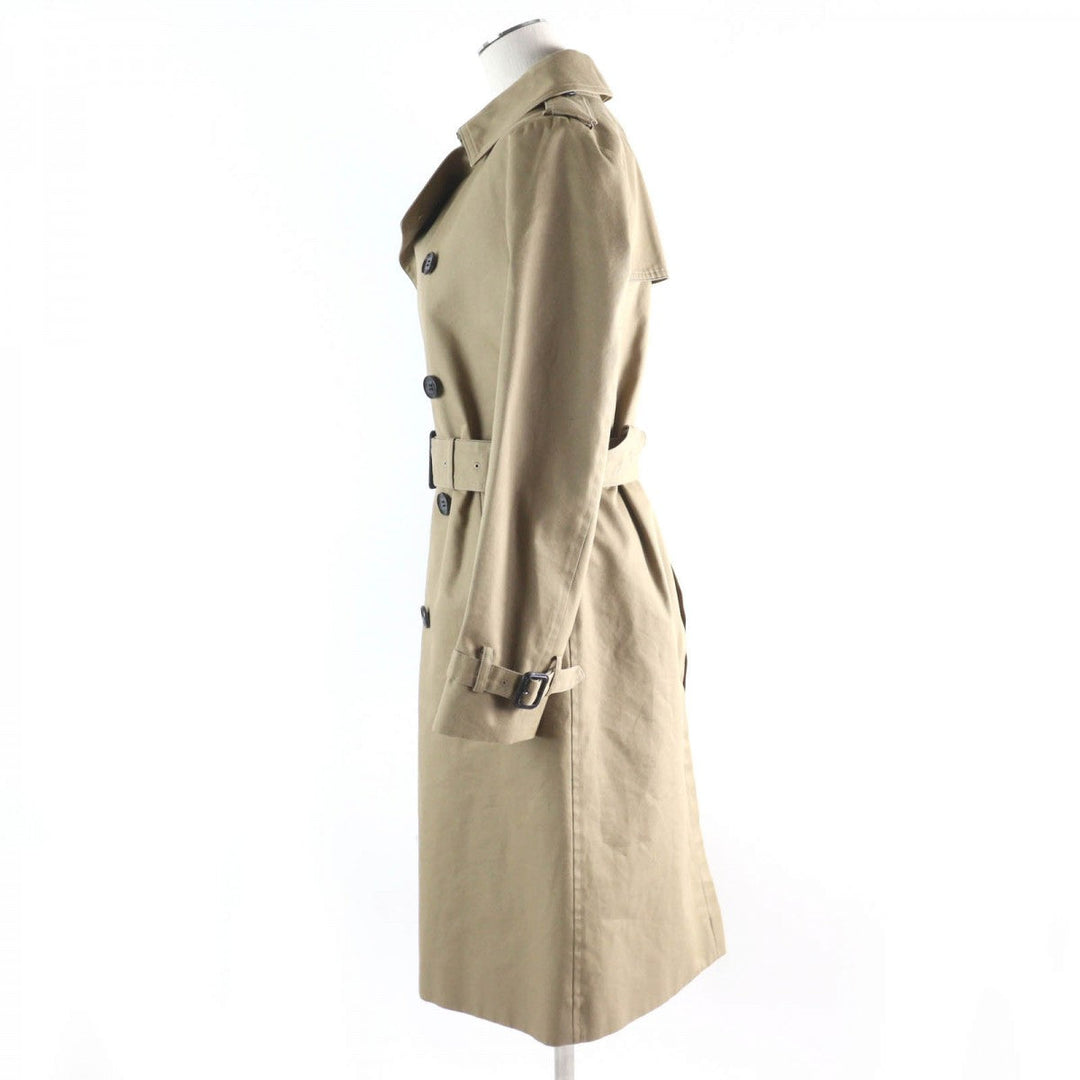 HYKE trench coat Main: 65% cotton, Main: 35% polyester, Lining: 100% cupra, Leather part: cowhide, Liner: 90% wool beige Women 2 Used Authentic