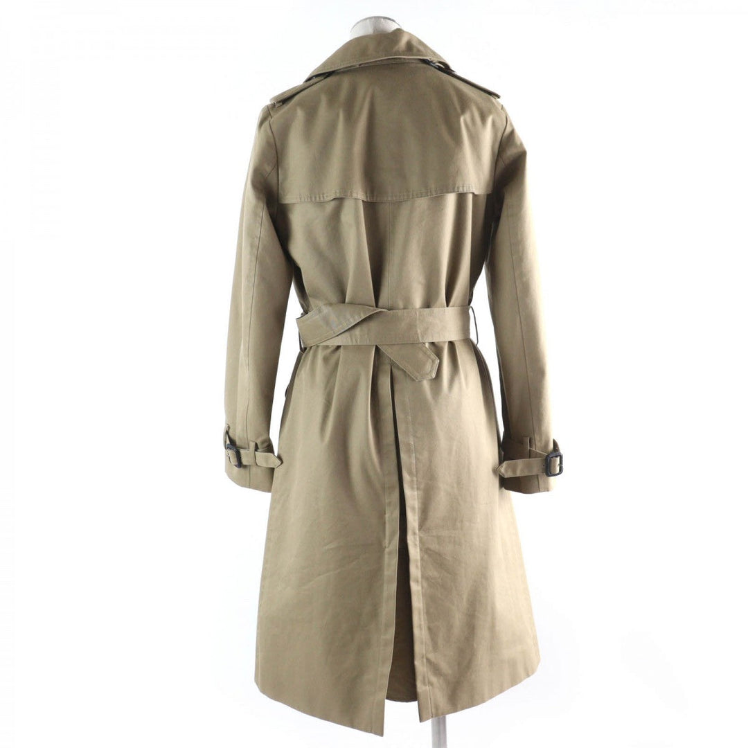 HYKE trench coat Main: 65% cotton, Main: 35% polyester, Lining: 100% cupra, Leather part: cowhide, Liner: 90% wool beige Women 2 Used Authentic