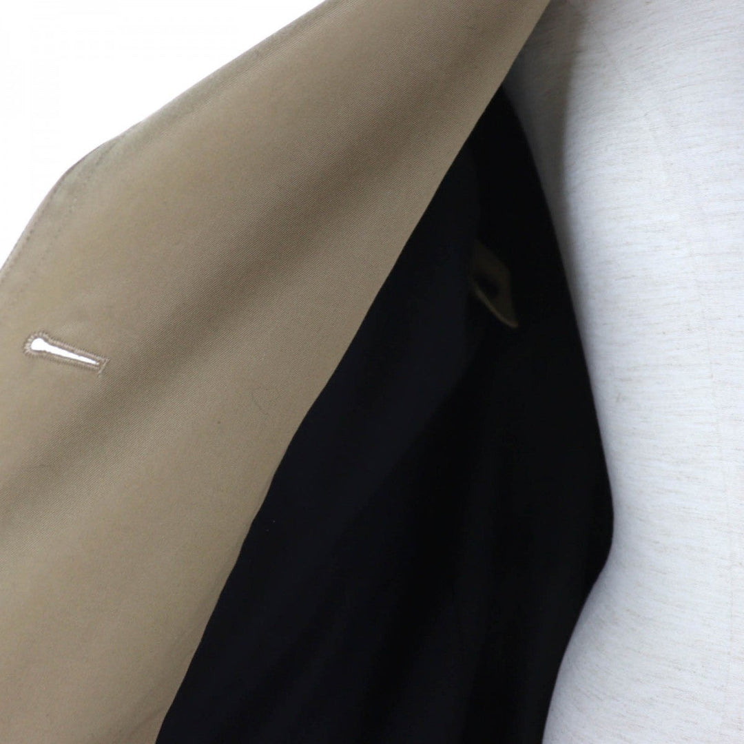 HYKE trench coat Main: 65% cotton, Main: 35% polyester, Lining: 100% cupra, Leather part: cowhide, Liner: 90% wool beige Women 2 Used Authentic