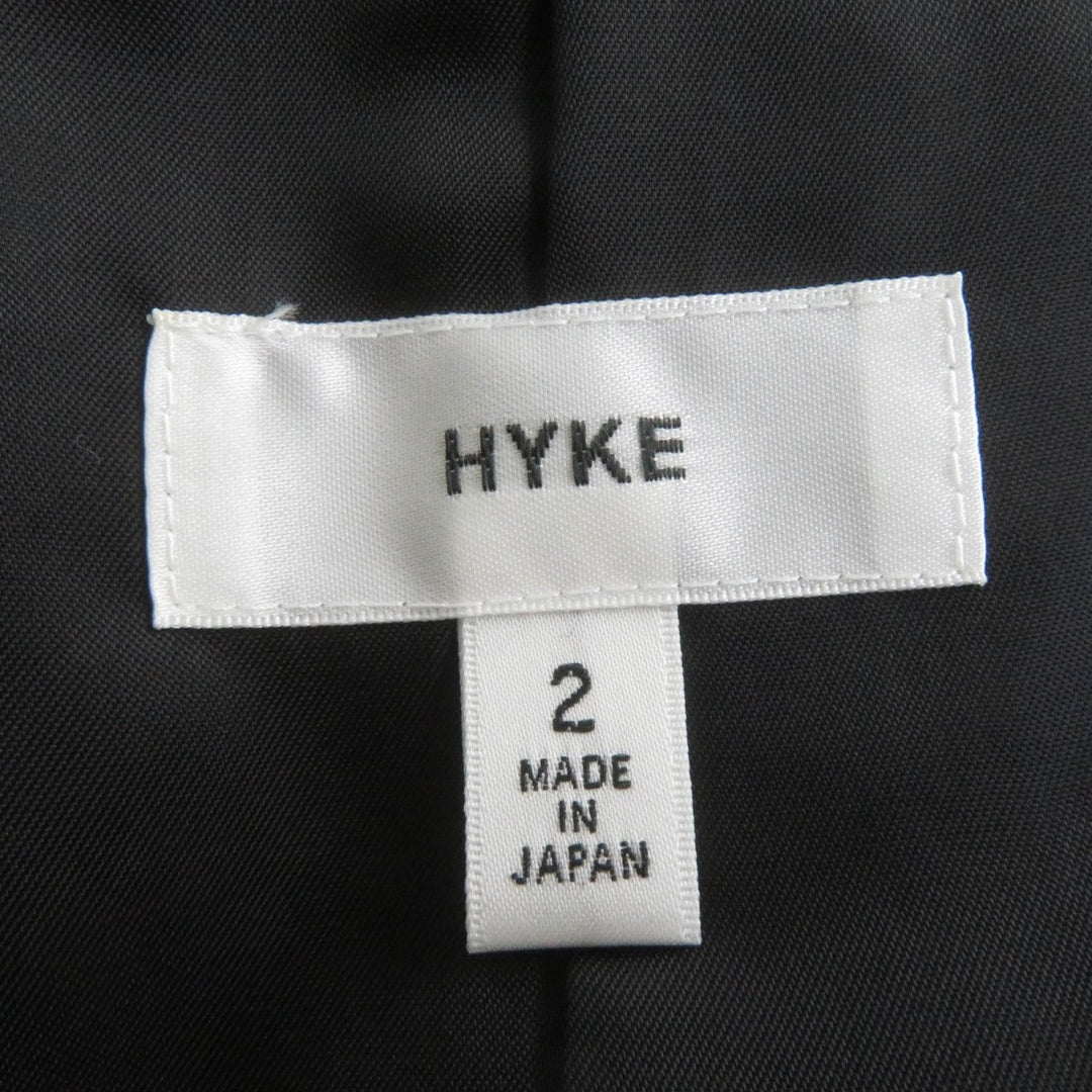 HYKE trench coat Main: 65% cotton, Main: 35% polyester, Lining: 100% cupra, Leather part: cowhide, Liner: 90% wool beige Women 2 Used Authentic
