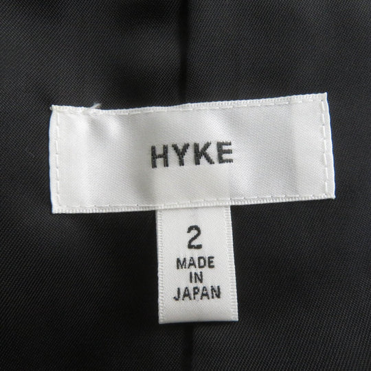 HYKE trench coat Main: 65% cotton, Main: 35% polyester, Lining: 100% cupra, Leather part: cowhide, Liner: 90% wool beige Women 2 Used Authentic