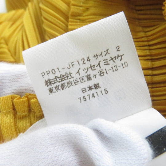 PLEATS PLEASE Wide pants PP01-JF124 Main: 100% polyester yellow Women 3 Used Authentic