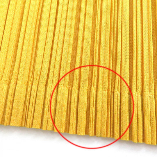 PLEATS PLEASE Wide pants PP01-JF124 Main: 100% polyester yellow Women 3 Used Authentic