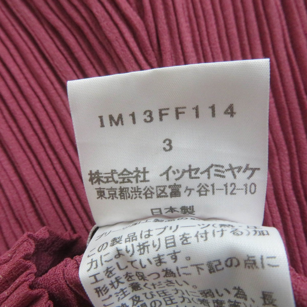 ISSEY MIYAKE Pants IM13FF114 Main: 100% polyester pink Women 3 Used Authentic