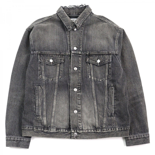 BALENCIAGA Denim Jacket 557388 Outer material: 100% cotton Gray type mens 38 Used Authentic