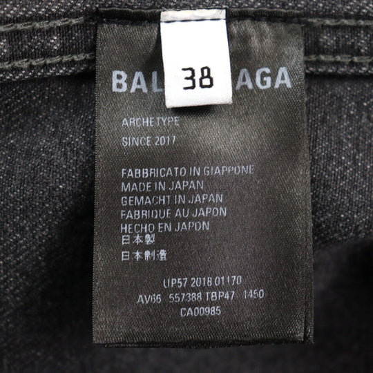 BALENCIAGA Denim Jacket 557388 Outer material: 100% cotton Gray type mens 38 Used Authentic