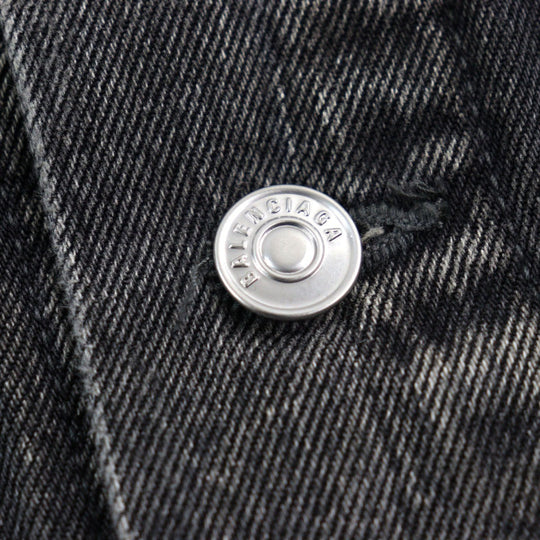 BALENCIAGA Denim Jacket 557388 Outer material: 100% cotton Gray type mens 38 Used Authentic