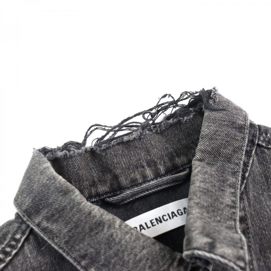 BALENCIAGA Denim Jacket 557388 Outer material: 100% cotton Gray type mens 38 Used Authentic