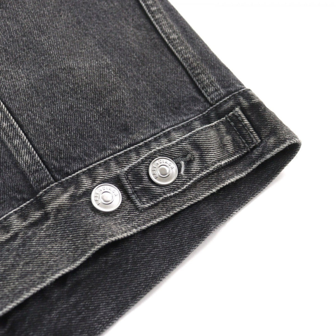 BALENCIAGA Denim Jacket 557388 Outer material: 100% cotton Gray type mens 38 Used Authentic