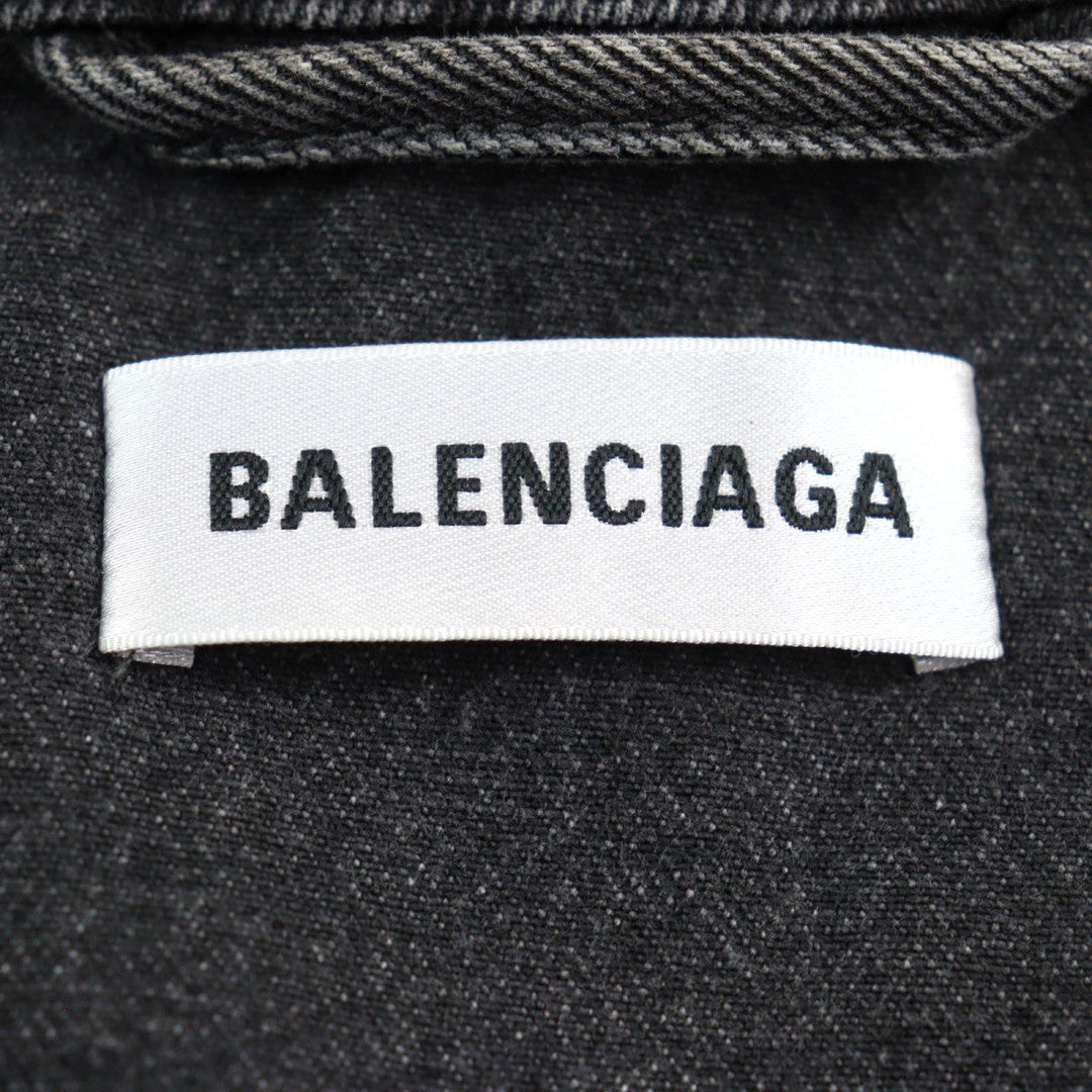 BALENCIAGA Denim Jacket 557388 Outer material: 100% cotton Gray type mens 38 Used Authentic
