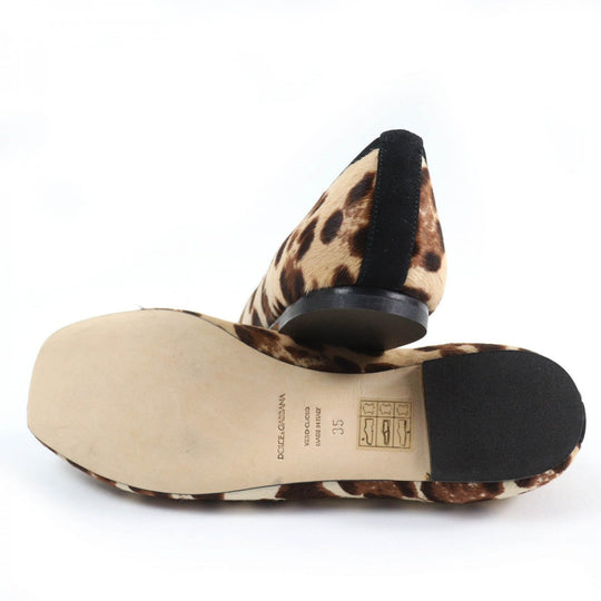 DOLCE&GABBANA Ballet shoes Main: Pigtails Brown type Women 35 Used Authentic