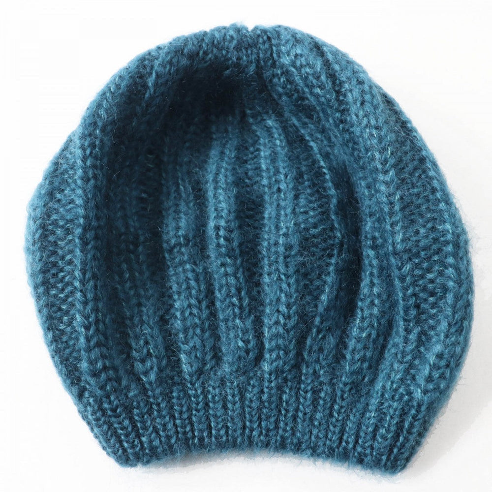 GUCCI Knit cap 331985 Main: 70% mohair, Main: 30% silk, Part: metal Blue type Women L Used Authentic
