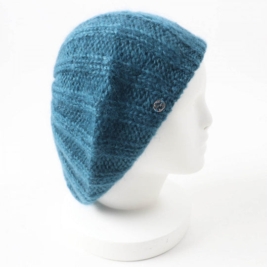 GUCCI Knit cap 331985 Main: 70% mohair, Main: 30% silk, Part: metal Blue type Women L Used Authentic