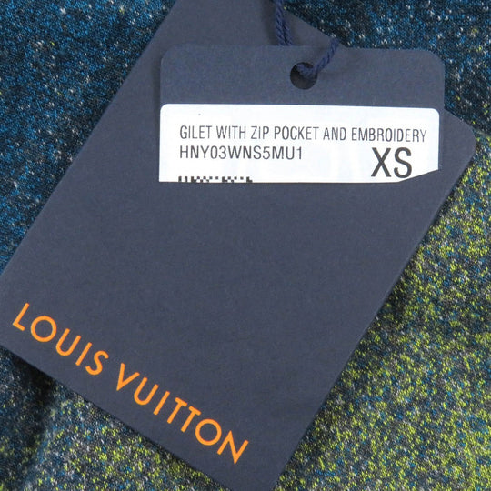 LOUIS VUITTON Vest Main: 90% cotton, Main: 10% nylon blue mens XS Used Authentic