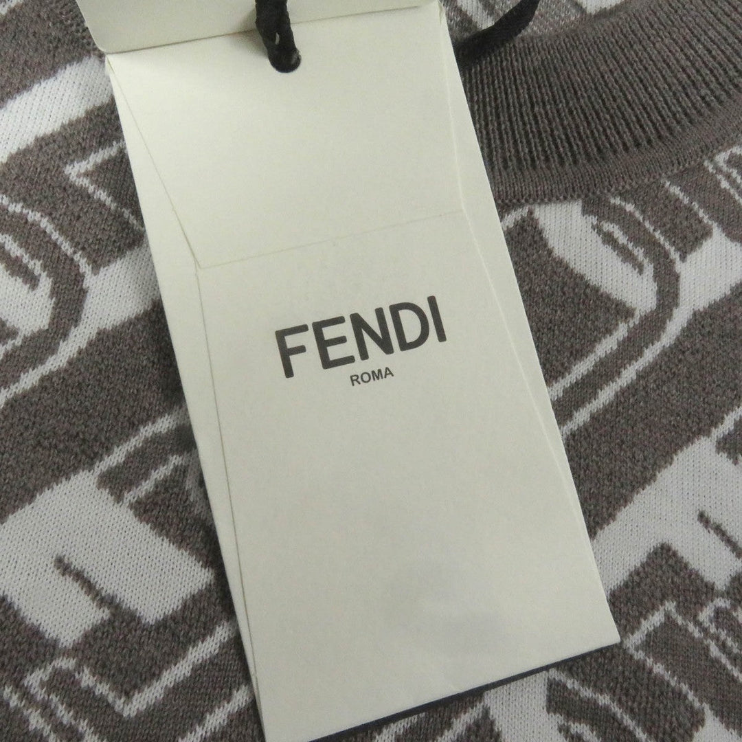 FENDI sweater FZX061 Main: 100% wool Brown mens 44 Used Authentic