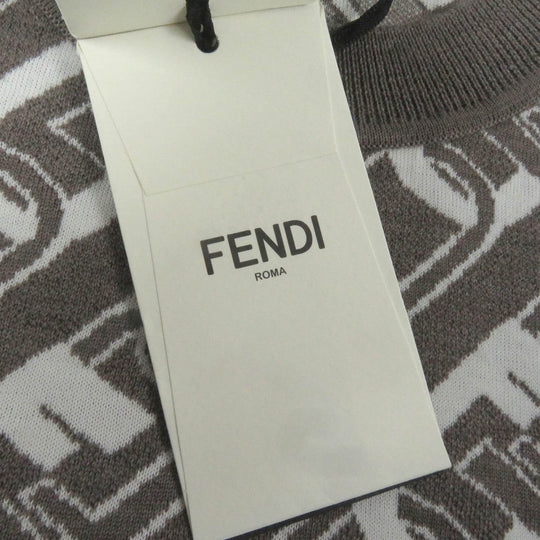 FENDI sweater FZX061 Main: 100% wool Brown mens 44 Used Authentic