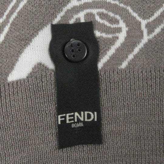 FENDI sweater FZX061 Main: 100% wool Brown mens 44 Used Authentic
