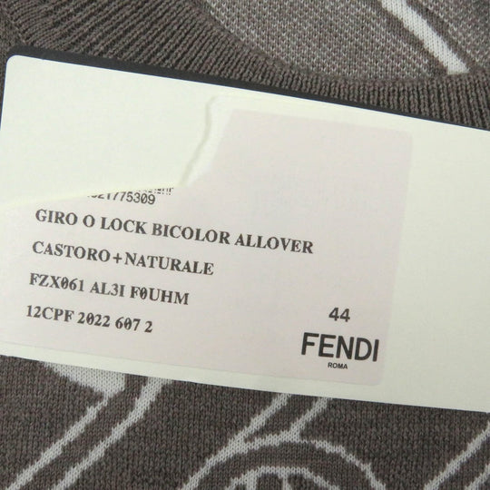 FENDI sweater FZX061 Main: 100% wool Brown mens 44 Used Authentic
