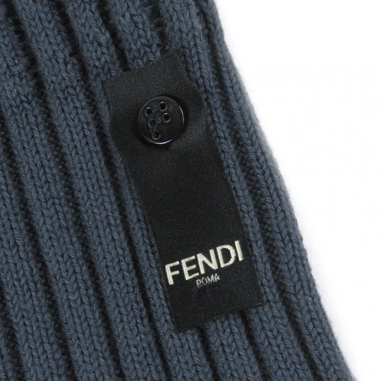 FENDI sweater FZX036 Main: 85% cotton, Main: 15% cashmere Blue gray mens 50 Used Authentic