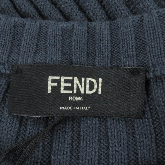 FENDI sweater FZX036 Main: 85% cotton, Main: 15% cashmere Blue gray mens 50 Used Authentic