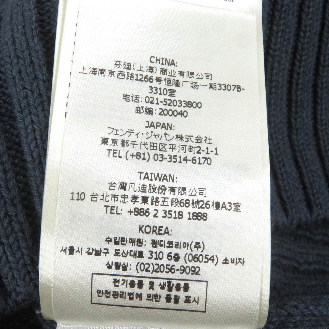 FENDI sweater FZX036 Main: 85% cotton, Main: 15% cashmere Blue gray mens 50 Used Authentic