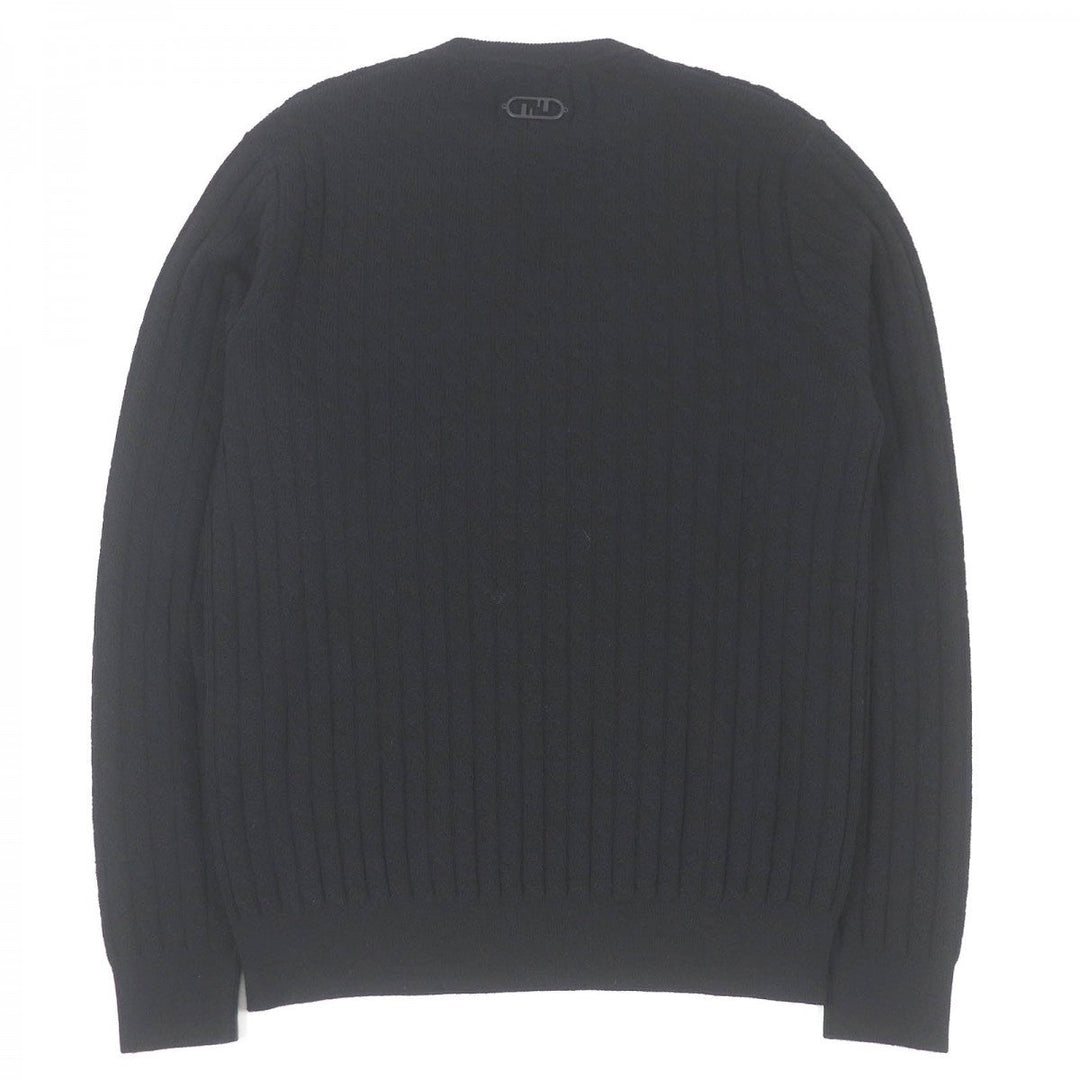 FENDI sweater FZX077 Main: 100% wool black mens 46 Used Authentic