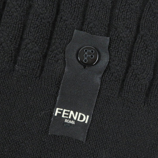 FENDI sweater FZX077 Main: 100% wool black mens 46 Used Authentic