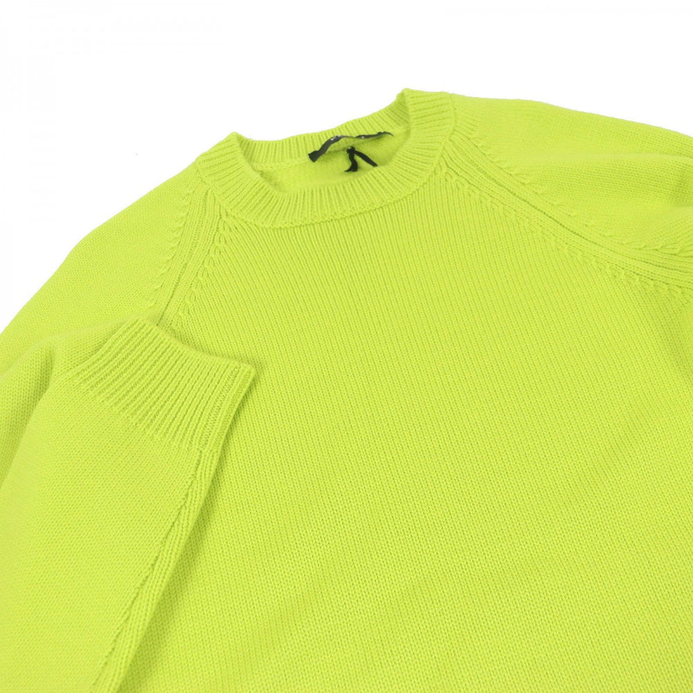 FENDI sweater FZX123 Main: 100% wool lime green mens 46 Used Authentic