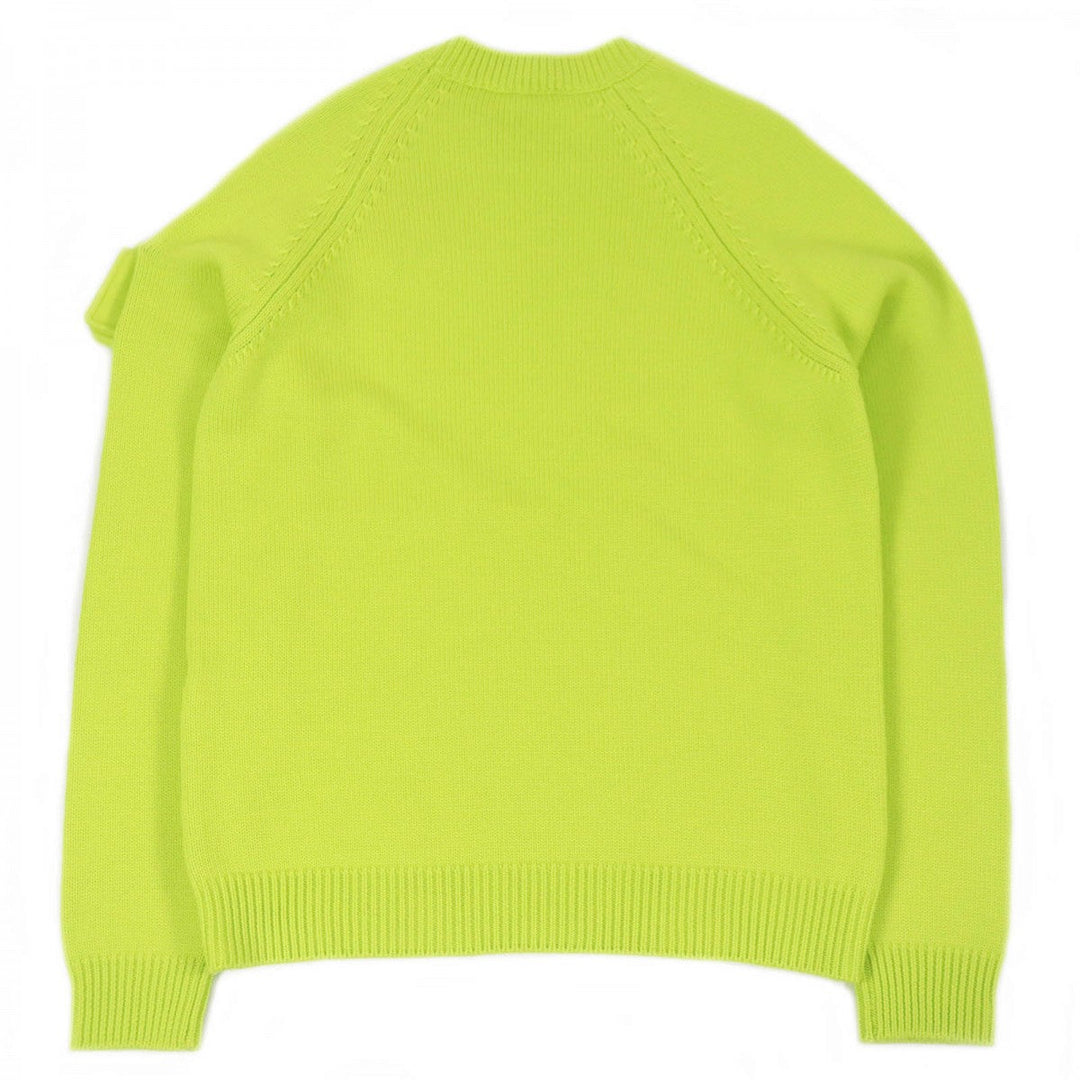 FENDI sweater FZX123 Main: 100% wool lime green mens 46 Used Authentic