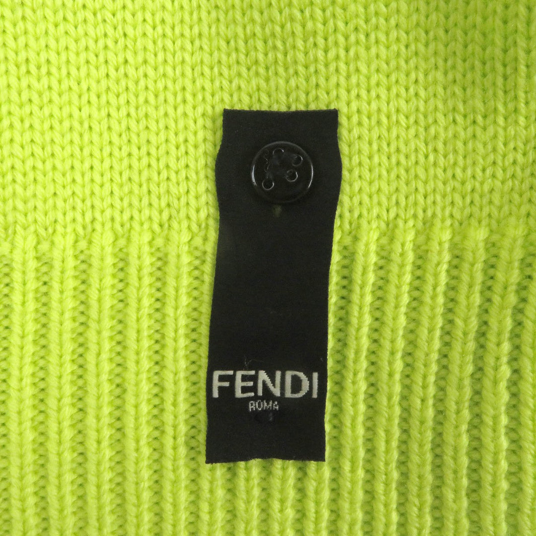FENDI sweater FZX123 Main: 100% wool lime green mens 46 Used Authentic