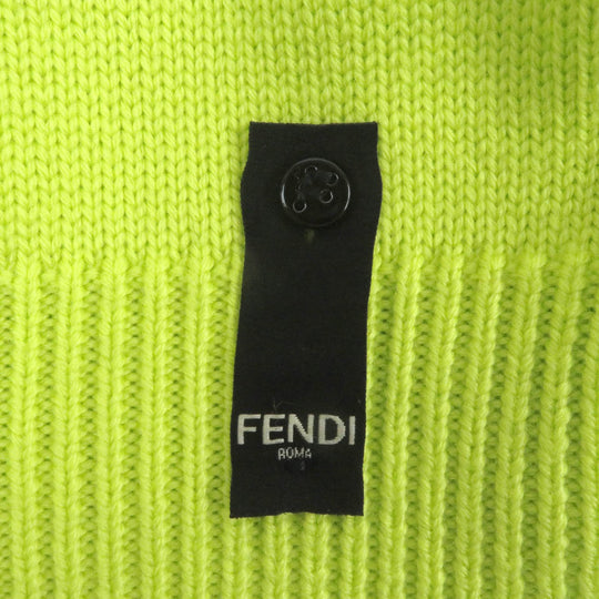 FENDI sweater FZX123 Main: 100% wool lime green mens 46 Used Authentic
