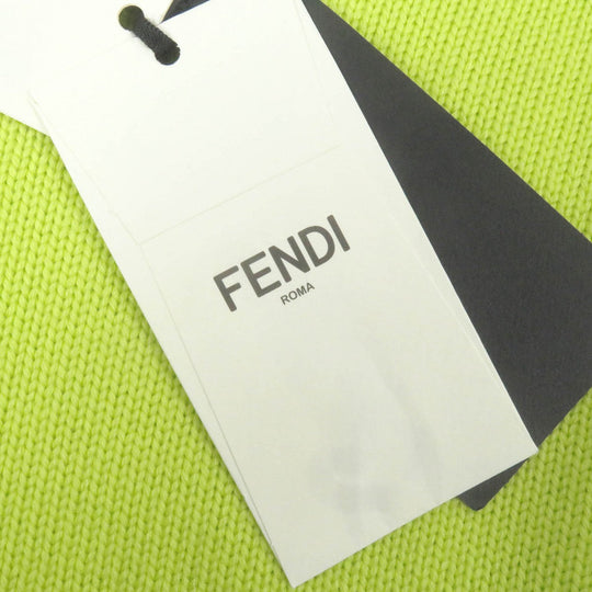FENDI sweater FZX123 Main: 100% wool lime green mens 46 Used Authentic