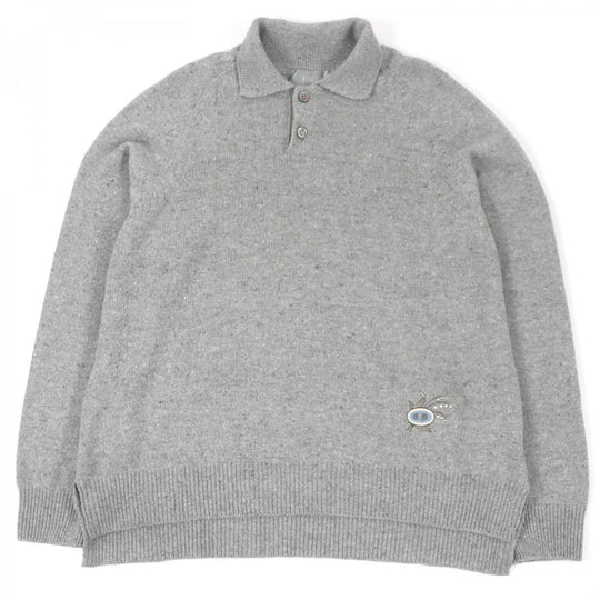 Dior HOMME sweater 243M830AT449 Main: 100% cashmere, part: 100% polyester gray mens XL Used Authentic