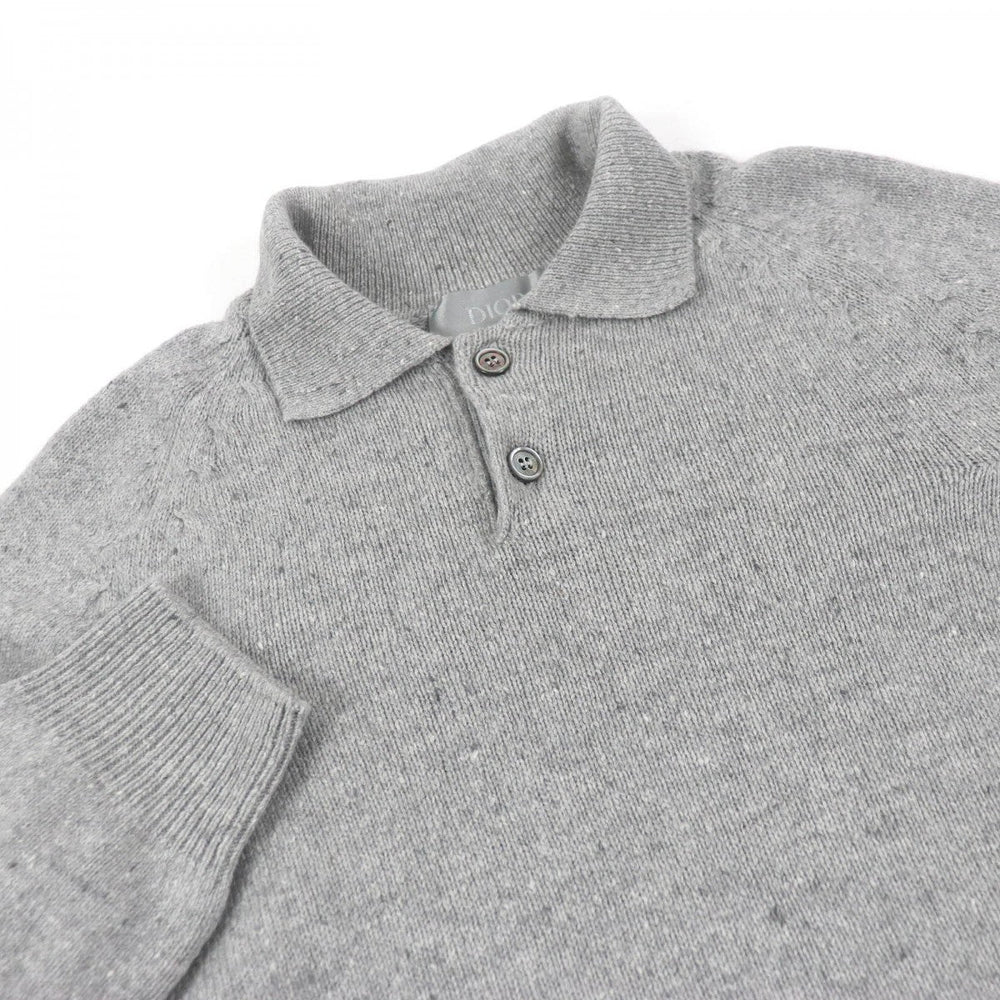 Dior HOMME sweater 243M830AT449 Main: 100% cashmere, part: 100% polyester gray mens XL Used Authentic