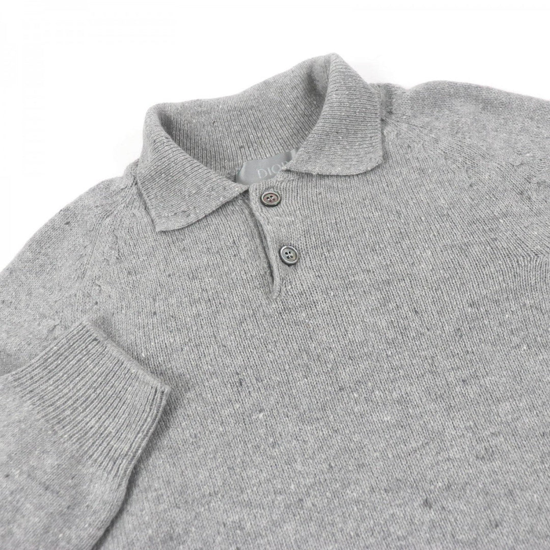 Dior HOMME sweater 243M830AT449 Main: 100% cashmere, part: 100% polyester gray mens XL Used Authentic
