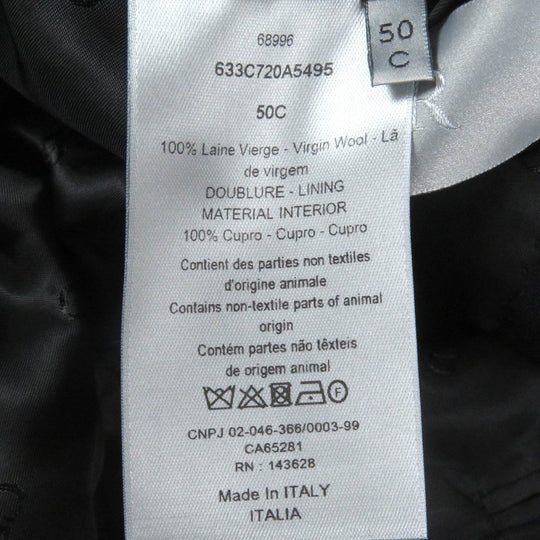Dior HOMME tailored jacket 633C720A5495 Outer: 100% wool, Lining: 100% cupra black mens 50 Used Authentic